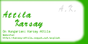 attila karsay business card